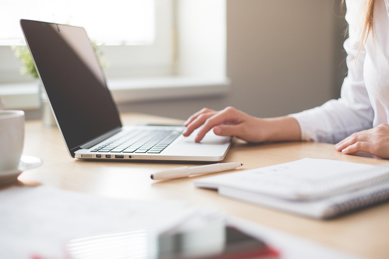 Notebook, work, girl — Avoid Costly Evictions via Free Background Check for Renters